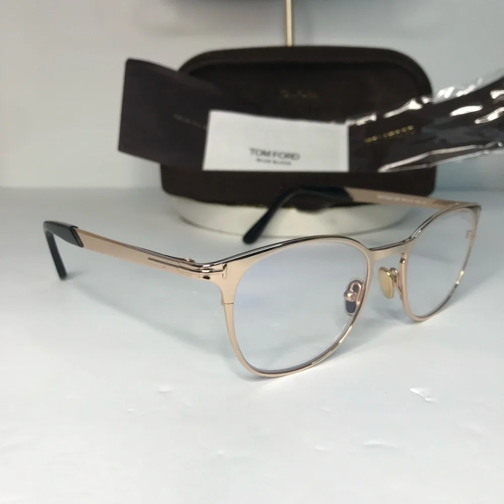 💯 - New Authentic Tom Ford Blue Light Block Oval Unisex Eyeglasses FT5732-B 0…